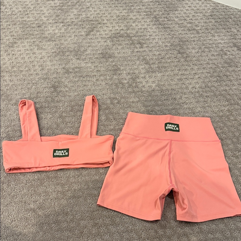 Small Daily Drills Coral Activewear Set